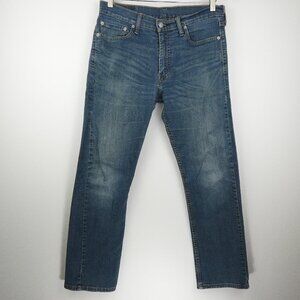 Levis 513 Jeans Mens 32x29 Blue Slim Straight Fit Stretch Denim Pants 98% Cotton